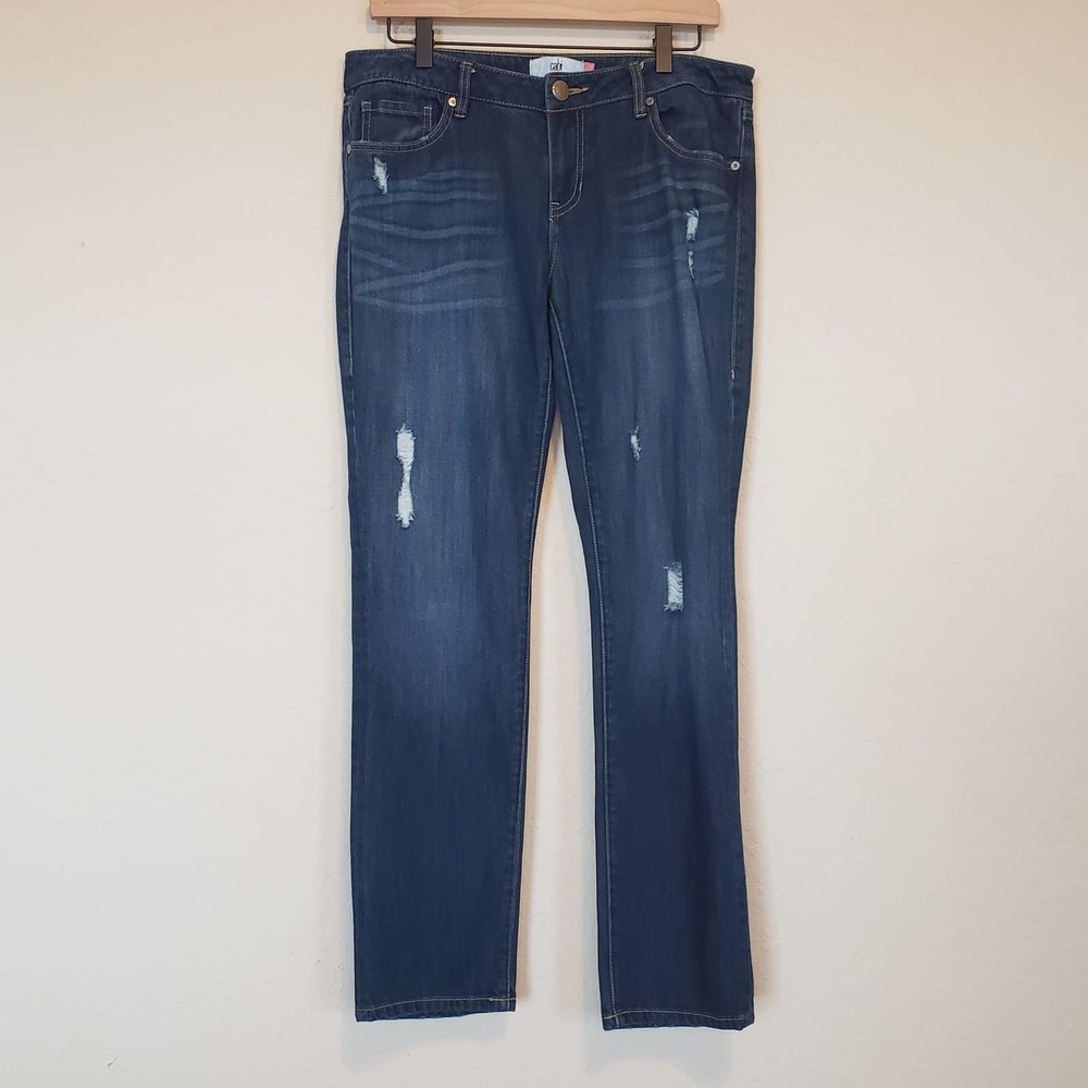 CAbi Slim Boyfriend Dark Destruction Jeans